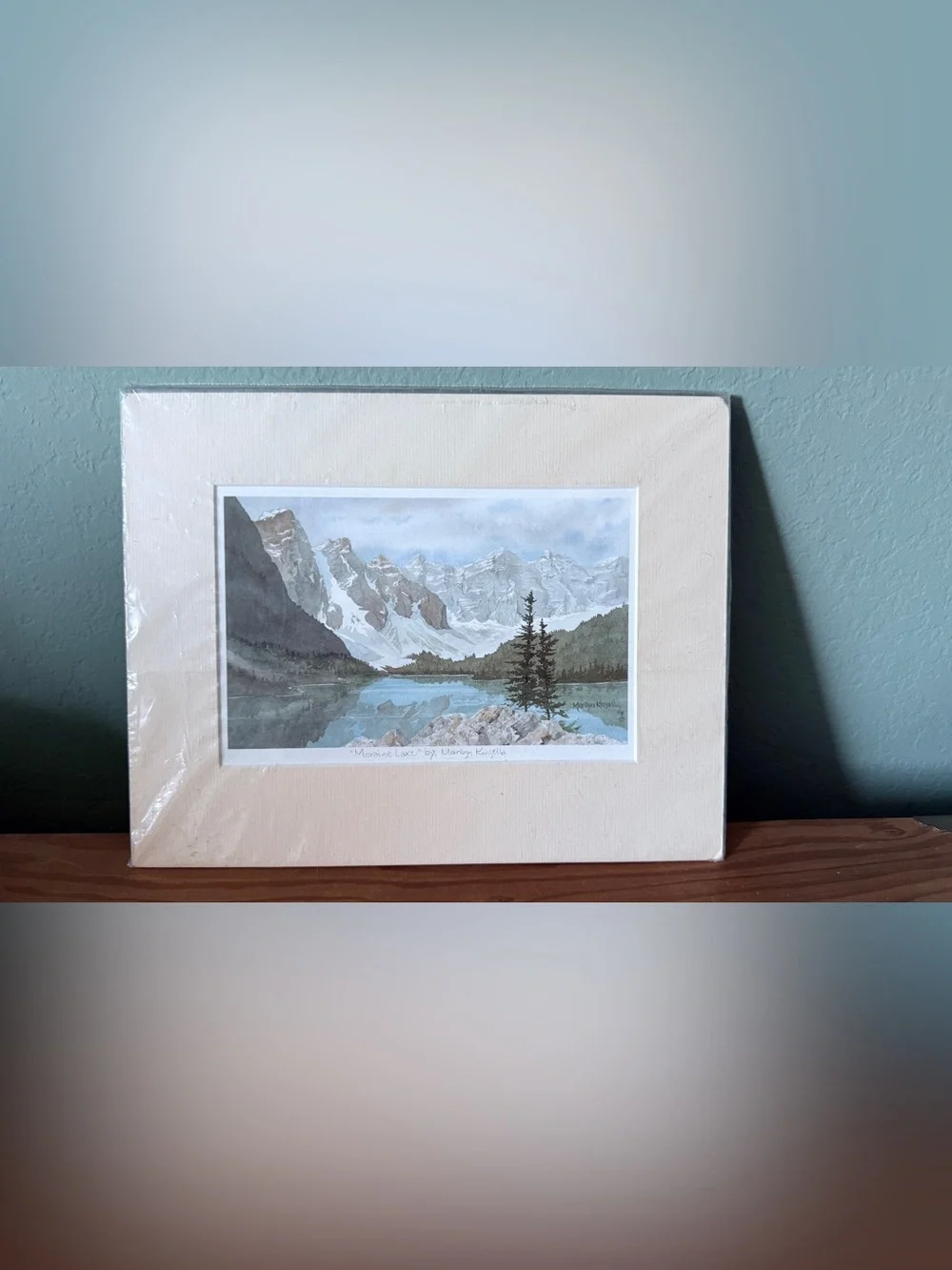 Marilyn Kinsella Moraine Lake Banff Canadian Rockies Art Print 12.75” x 10”